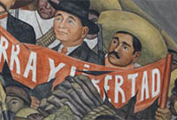 Diego Rivera mural featuring Emiliano Zapata