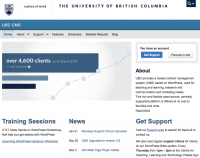 screenshot of UBC CMS