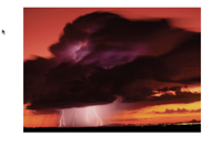 a photo of thunderstorm and a cloud