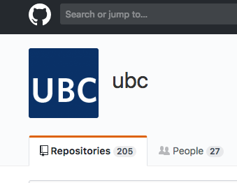 UBC GitHub Repositories